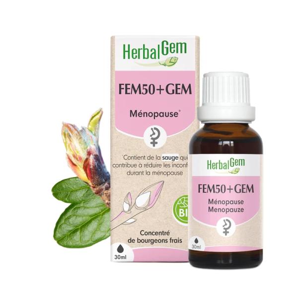 ハーバルジェム ファム50+ジェム BIO 30ml ジェムレメディ ミックス ブレンド  フェムケア 女性のヘルスケア サプリメント ジェモセラピー FEM50+GEM