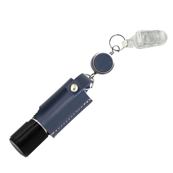 定形外郵便限定 送料無料 小リール付 牛革ネームホルダー 印鑑ホルダー 印鑑ケース 持ち歩き 本革 日本製