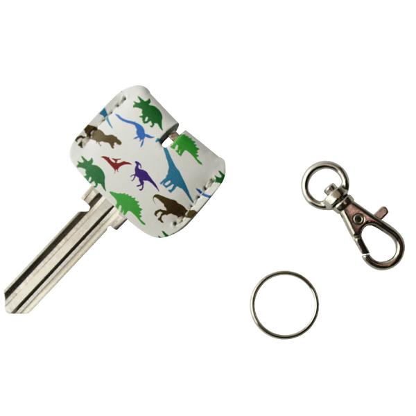 レザー キーカバー お寿司 スイカ 恐竜 てんとう虫 牛革 キーキャップ 定形外郵便限定 送料無料