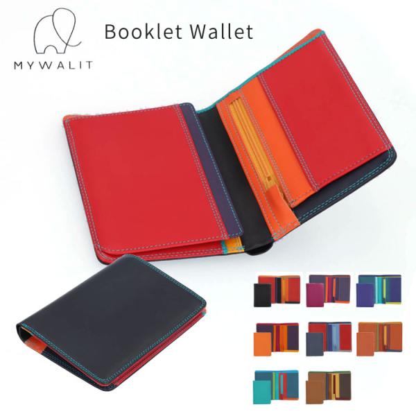 MYWALIT 二つ折り財布 ナッパレザー 牛革 Booklet Wallet ミニ財布