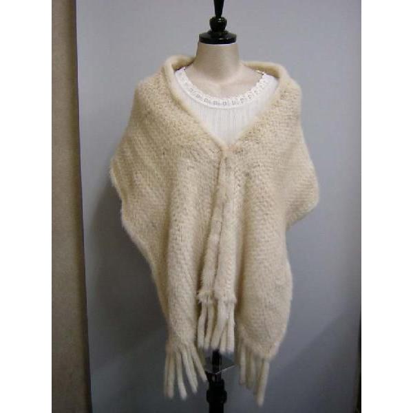 ミンク 編み込み ファー ストール パール : エルベートブルーレーベル