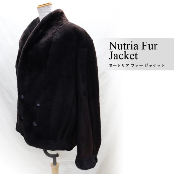 ヌートリア ファー ジャケット メンズ ブラック : エルベート ヌートリア ファー ジャケット メンズ ブラック : エルベート