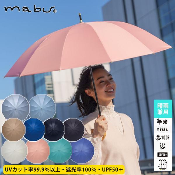 mabu 12本骨遮光ショート 江戸 日傘 遮光率100% 紫外線遮蔽率99.9% UPF50+ 遮熱 晴雨兼用 ショート傘 UVカット 遮光 江戸小紋 吉祥柄 和柄 折畳傘