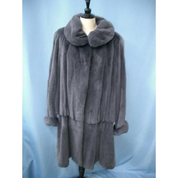ミンク ファー コート パープルグレー : エルベートブルーレーベル
