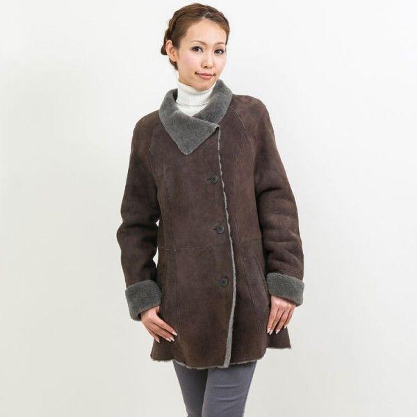 トスカーナラム*ジャケット トスカーナラムシアリングのショートジャケット | Navy Circle