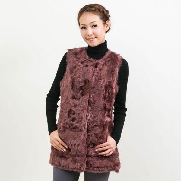 チキャンラム チキャンラム ロング ロング ファー ファー ベスト Tl4587 ファー レザー専門店エルベート