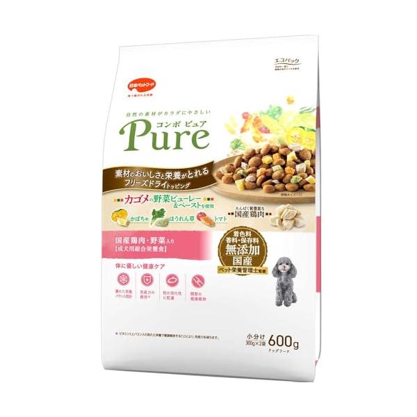 他サイト： コンボ ピュア ドッグ 国産鶏肉・野菜入り 600gの商品画像