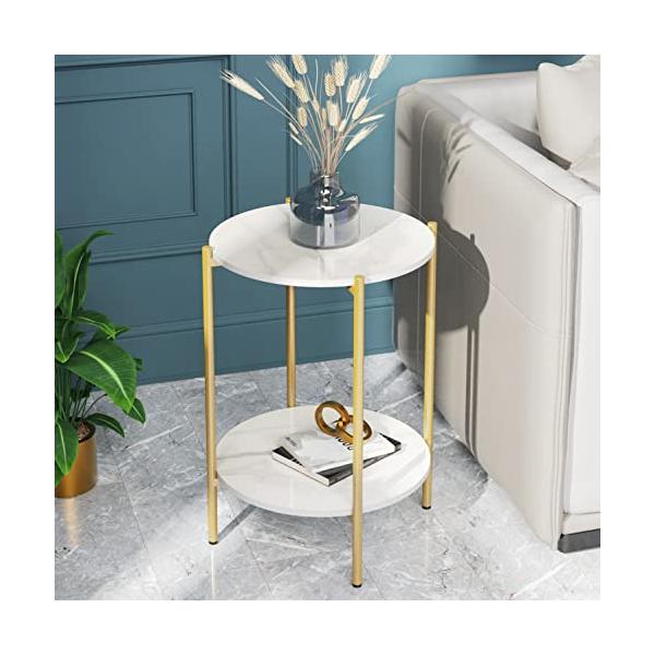 サイドテーブル　ゴールド　大理石風　アンティーク調 サイドテーブル ゴールド 大理石風 アンティーク調 大理石調 サイド