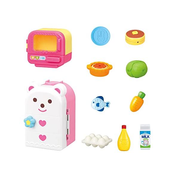 食べ物レンジとれいぞうこ/9 x 11 x 24 cm/1851587・Color:レンジとれいぞうこPatternName:おうち・メルちゃんおせわパーツ・対象年齢:3歳以上・セット内容:レンジ、れいぞうこ、お皿、たべものパーツ8個(キャ...