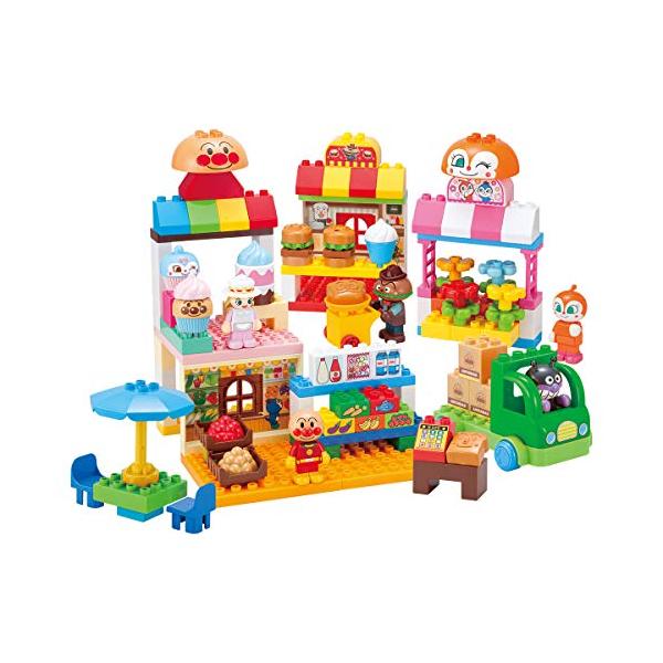 他サイト： バンダイ(BANDAI) アンパンマンとみんなのおみせ たっぷりブロックDX 対象年齢 3 才以上の商品画像