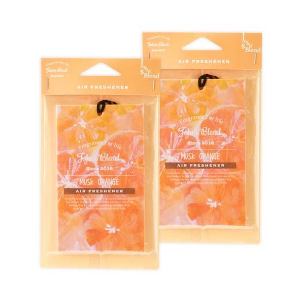 オレンジ/-/OA-JOE-1-1・車の車内や玄関、クローゼット、ロッカーなどの狭い空間に吊り下げて使うと香りを楽しみやすいペーパータイプのルームフレグランス・オレンジ精油を配合したムスクオレンジは、もぎたてのオレンジを感じさせるようなフレ...