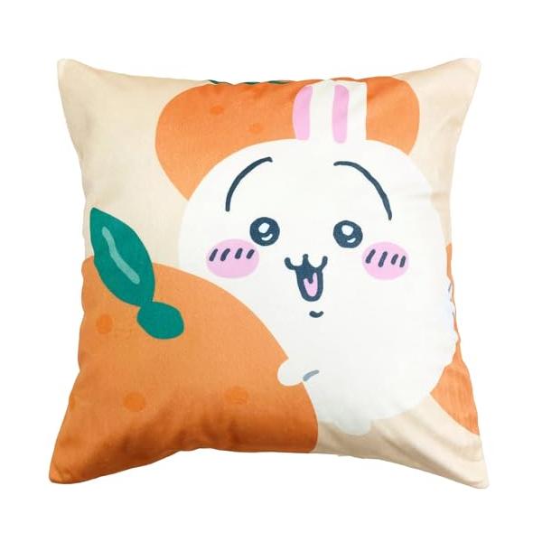 他サイト： MORIPiLO モリシタ ちいかわ クッションカバー うさぎ オレンジ 45x45cm ソファ 背当て 枕 キャラクター グッズ なんか小さくの商品画像