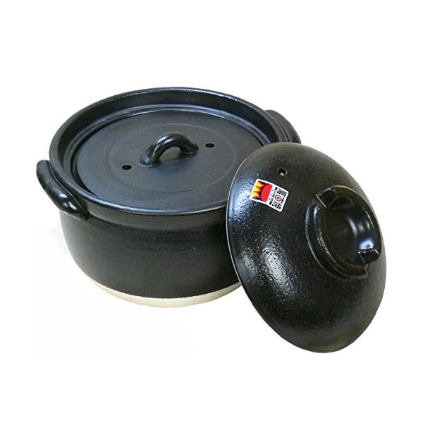 他サイト： ふっくら ごはん鍋  3合炊き 二重蓋 四日市ばんこ焼 (日本製)  本格派 ３合炊の商品画像