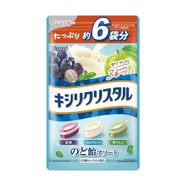 他サイト： 春日井製菓 キシリクリスタルボリュームパックのど飴アソート 433gの商品画像