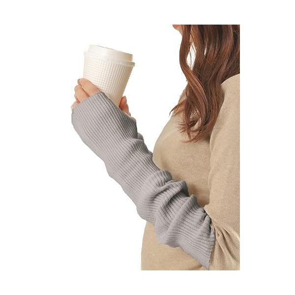 LINOR アームウォーマー アームカバー レディース 冬 ロング 親指穴