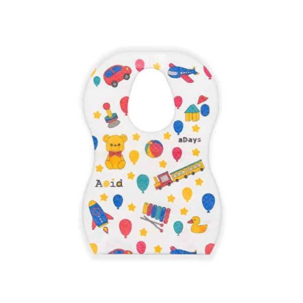 他サイト： Acid 100枚入使い捨て ベビー 食事用エプロン 防水加工 よだれかけ タイプ 前掛け お食事 子供 赤ちゃん スタイ お出かけ 携帯 便利の商品画像