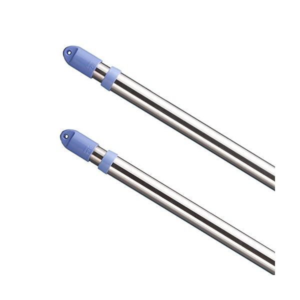 他サイト： ekans(エカンズ) ステンレス伸縮物干し竿 2.1m〜3m 2本セット ストレート ハンガー掛け付き (ストレート竿×2本)の商品画像