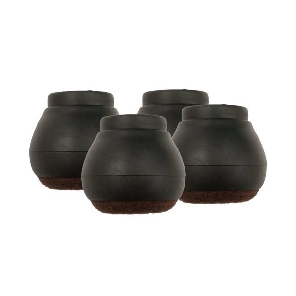 ・黒  ・色：黒（ブラック）・素材：本体／エラストマー樹脂　　底部／PETフェルト・椅子足対応サイズ：丸脚／直径約18?27mm　　角脚:一辺約13?19mm