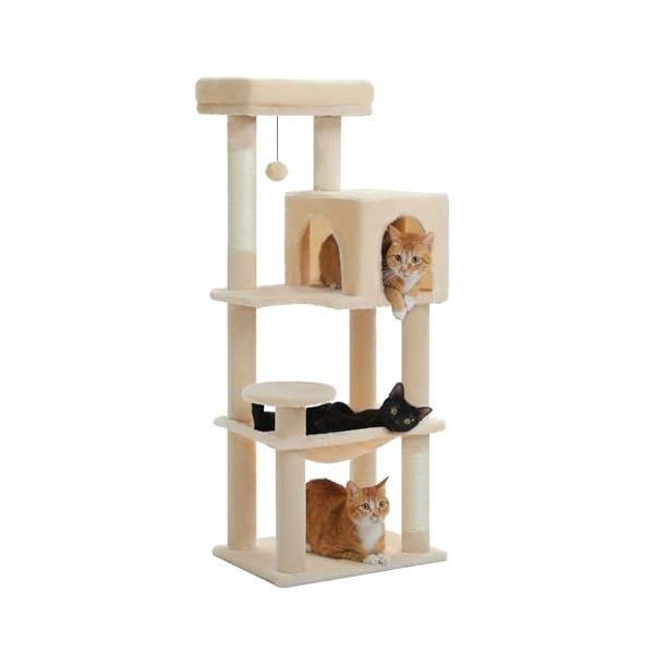 他サイト： PETEPELA(ぺテぺラ) キャットタワー ミニ 低い スリム コンパクト 猫タワー 据え置き 省スペース ハンモック 爪研ぎ 見晴台 人気の商品画像