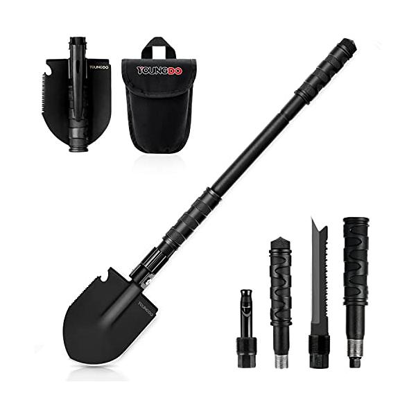 伸縮式折りたたみ式雪かきアウトドア園芸遠足キャンプ63/47/34cm/63/47/34cm/-・多機能スコップシャベル、スコップ、雪かき、ノコギリ、クワ、つるはし、緊急ハンマー、アイスピック、救助笛、栓抜き、釘抜き、レンチなど多役実現でき...