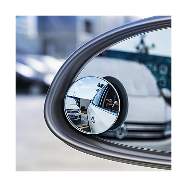 他サイト： Wolfride ２枚入り 車用補助ミラー サイドミラー サブミラー 車用 円形補助ミラー 後方確認ミラー 360度 角度調整 死角解消 車用ブの商品画像
