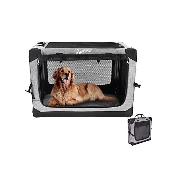 コンテンポラリーシルバーグレー/98L x 68W x 68H cm/-・Size:98L x 68W x 68H cmColor:シルバーグレー・??次世代ペットクレート：ユニックな折り畳み式のデザインで、取り付けと保管を行うには、4つの...