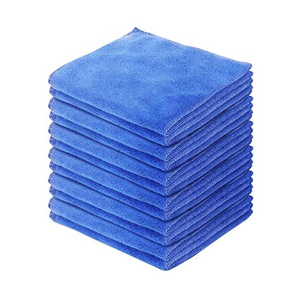 他サイト： DABLOCKS マイクロファイバークロス ふきん お掃除タオル 30×30cm、12枚セット(ブルー)の商品画像