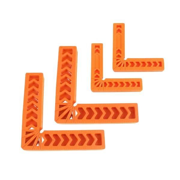 4個セットオレンジ/-/WFC20230423-01・Style:4個セット・抜群の耐久性高強度プラスチック製であるため、耐久性が高く長期間使用することができます。・正確な測定や固定作業に直角定規としての機能に加え、コーナークランプとしても...