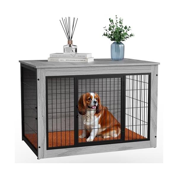 グレー/Sサイズ/PCR23-0161A・Color:グレーSize:Sサイズ・豪華なペットハウス広々とした空間は居住とトイレスペースに分けることができ、ペットに窮屈な思いをさせる事なく、日常のトイレ訓練やハウストレーニングに重要な犬ケージ...