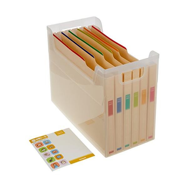 他サイト： ナカバヤシ ファイルボックス 書類収納ケース なげこみBOX F6 6分類 フボI-F6の商品画像