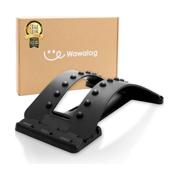 他サイト： 柔道整復師が推薦 Wawalag バックストレッチャー 背中 ストレッチ 腰 背筋 伸ばし 器具 ツボ押し 健康グッズ プレゼントの商品画像