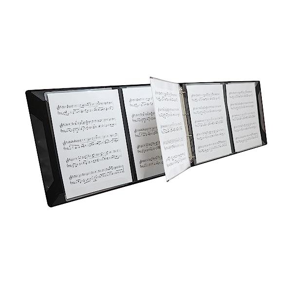 他サイト： YOHAC 楽譜ファイル 4面 書き込める プロのピアニスト監修 ルーズリーフ A4 計64ページ A3も収納可 (本体＋A3リフィル12枚＋Aの商品画像