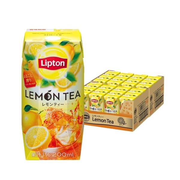 他サイト： リプトン レモンティー 200ml 紅茶飲料 紙パック ドリンク 飲み物 常温保存×24本の商品画像