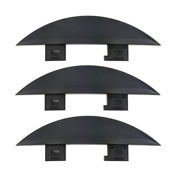 ・黒 (3枚)  ・・Color:黒 (3枚)・saruSURF Premium FIN SET / プレミアム レインボー フィンセットfor ショートボード用　サーフィン　AND　パドルボードSUP川下りなど Air7 Mini Box...