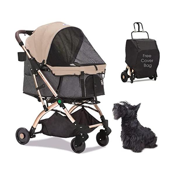 一体型スタンダードベージュ（G131）/-/G131・Color:ベージュ（G131）Style:一体型スタンダード・パッケージ個数:1・2023年春の新作ペットカートはベビーカー用全アルミフレームを使用し、強度と軽さを同?に実現多頭飼い&...