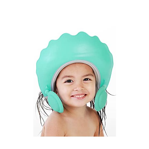他サイト： PITHECUS 500人のママさんが選んだシャンプーハット バスグッズ お風呂 赤ちゃん ベビー 子ども 子供 キッズ （グリーン）の商品画像