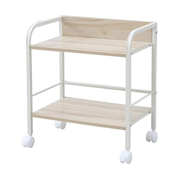 他サイト： 山善(YAMAZEN) ラック キャスター付き 2段 カラーボックス用収納ボックス対応 ロボット掃除機が通れる 棚 幅42×奥行27.5×高さ4の商品画像