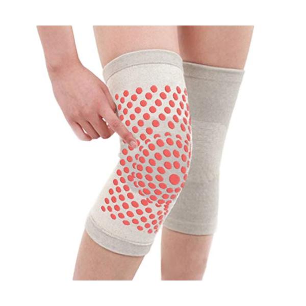 他サイト： REONAS 遠赤 膝サポーター トルマリン 膝関節のあたため引き締め ２枚１組 使用法説明とトレーニング解説書付 (M グレー)の商品画像