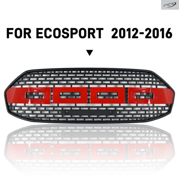 並行輸入品 フォード エコスポーツ用フロントレーシンググリル バンパーメッシュグリッド マットブラックカバーアクセサリー F150スタイル