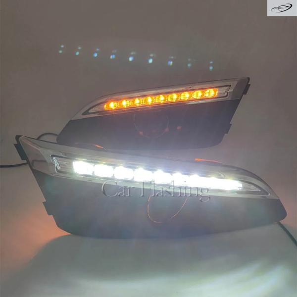 並行輸入品 シボレー アベオ ソニック 2011 2012 2013 用 LED デイタイム デイライト ターン シグナル フォグランプ カバー