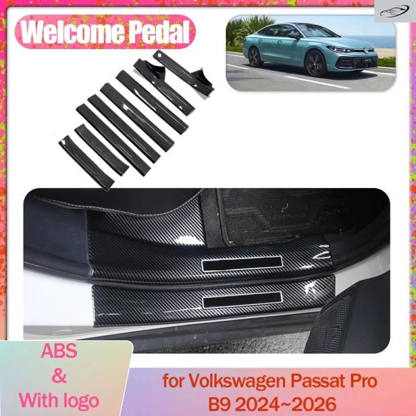 並行輸入品 フォルクスワーゲン VW パサート プロ B9 2024〜2026 2025 用カーウェルカムペダル ドアシルスカッフスレッショルドガードプレートト