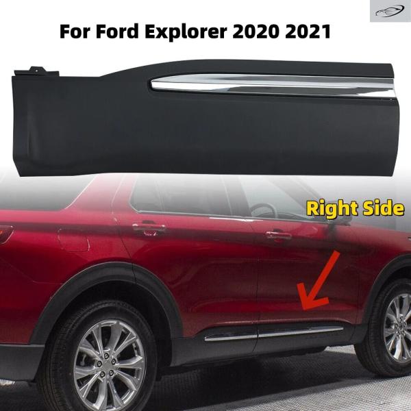 並行輸入品 フォード エクスプローラー 2020 2021 用クロームリアドアトリムパネルアクセサリードアモールディングボトムストリップ LB5B-S25334