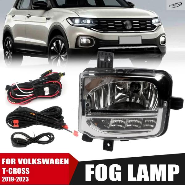 並行輸入品 フォルクスワーゲン T-CROSS 2019 - 21 2022 2023 バージョン用フロントバンパーフォグランプキットフォグライトセット