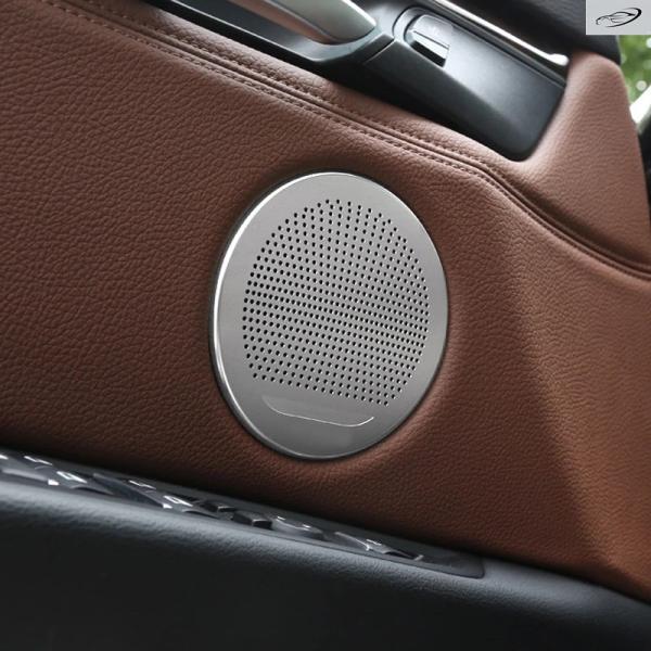 並行輸入品 BMW X5 F15 X6 F16 2013-2020用 ドアゲートスピーカー サウンドクロームパッドスピーカーカバートリムフレームステッカーインテ