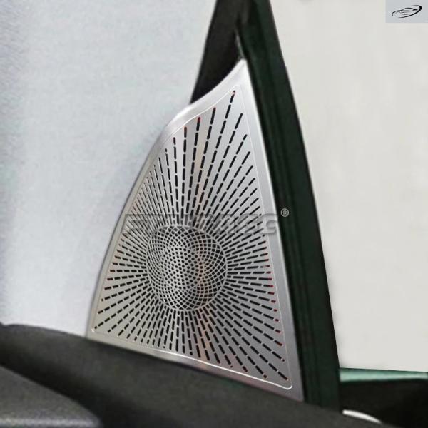 並行輸入品 アウディ Q8 2019-2025 用フロントドア高音域ホーンスピーカーカバーステッカーアクセサリートレブルスピーカーカバー