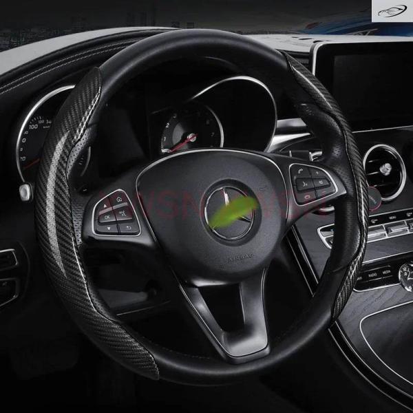 並行輸入品 クライスラー全モデル（300C200グランドボイジャーパシフィカ用カーボンステアリングホイールカバー（カーアクセサリークリップオン式