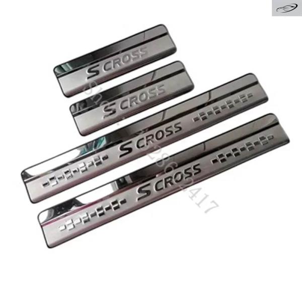 並行輸入品 スズキ SX4 S-CROSS SCROSS 2011 - 14-2016 用カーアクセサリー ドアシルスカッフプレートプロテクターガード