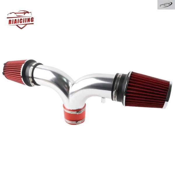 並行輸入品 2001-2004 シボレー コルベット C5 5.7L V8 エンジン用 フロントツインエアインテークキット（レッドコーティングエアインテークシス