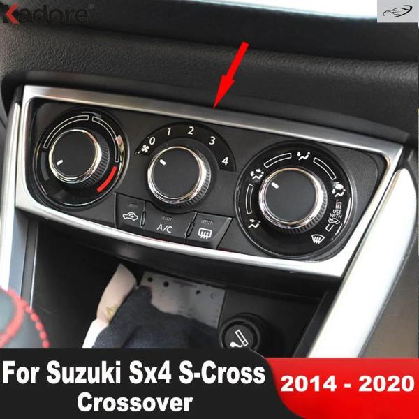 並行輸入品 スズキ SX4 S-Cross SX4 クロスオーバー 2014-2020 用 カーセンターコントロールエアコンスイッチパネルカバートリム マットア