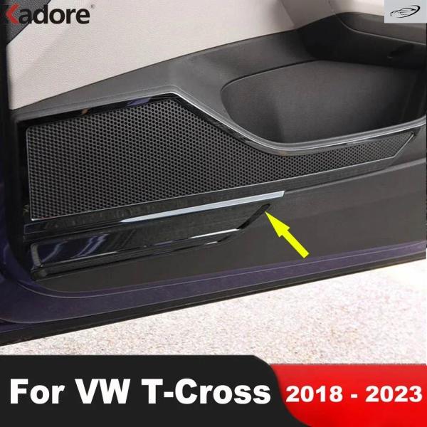 並行輸入品 フォルクスワーゲン VW T-cross Tcross 2018-2021 - 23 用製車内ドアオーディオスピーカーカバートリムラウドスピーカーフ